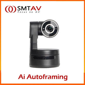 Webcam PTZ 4K con funzione AI con fotocamera con microfoni Zoom digitale 3X Messa a fuoco automatica sul tracciamento per videocamera per riunioni online nel streaming live su Youtube