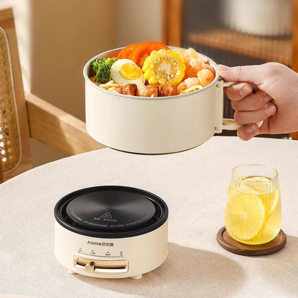 1.8L Foldable Electric Cooking Pot Home Multifunctional Electric Pan Hotpot Rice Cooker Non-stick Skillet For Travel electric cooker electric rice cooker electric frying pan electric hot pot