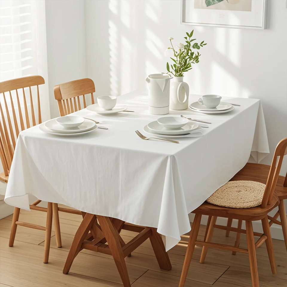 12Pcs Rectangle Polyester Tablecloth for Events