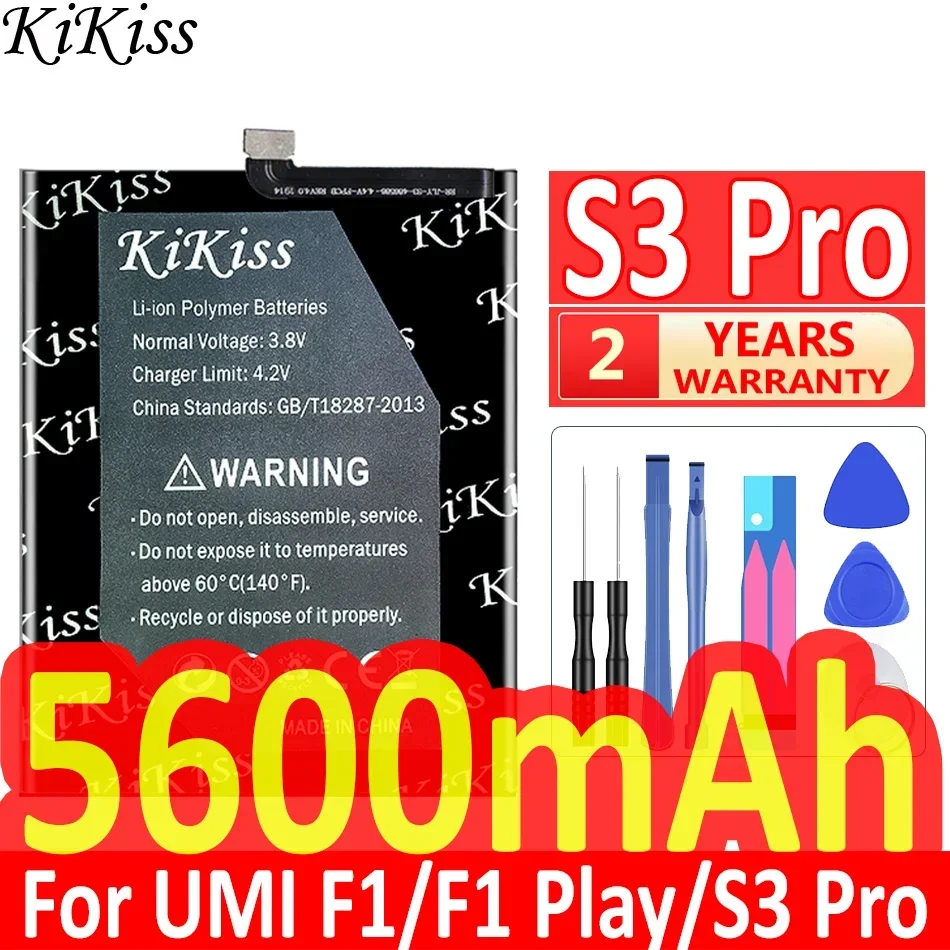 

5600mAh Replacement Battery For UMI Umidigi F1 /F1 Play F1Play /S3 Pro S3Pro Smart Phone Batteries