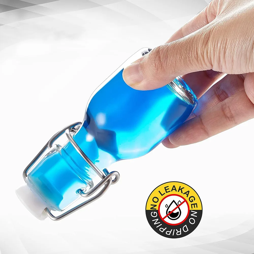 YZXODN Confezione Da 50 Mini Bottiglie Per Liquori In Plastica Da 60 Ml Con 10 Imbuti - Vuote, Riutilizzabili, Ermetiche, Per Cocktail E Bomboniere