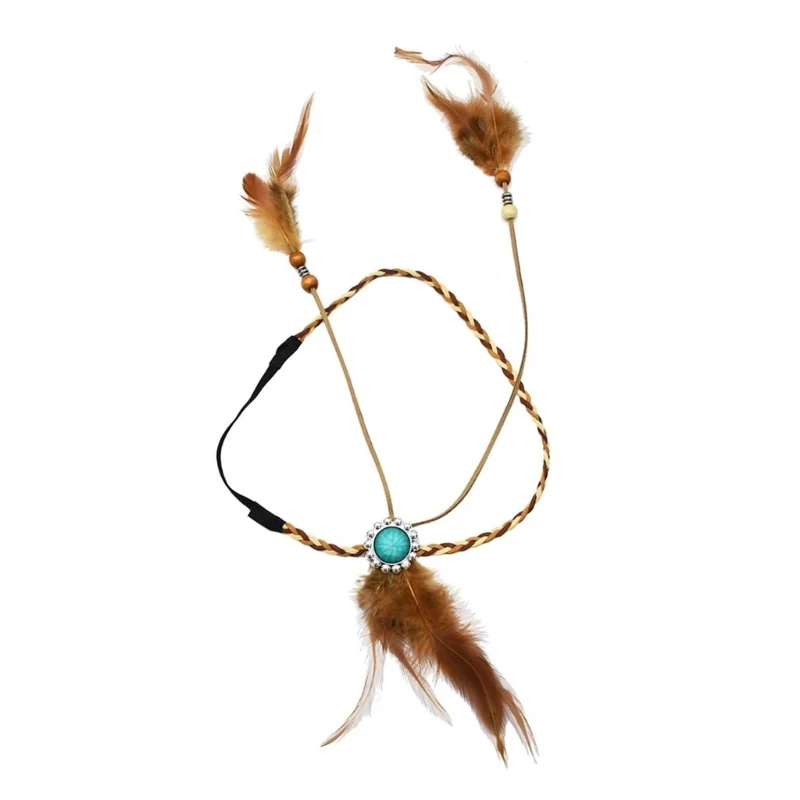 

Indian Boho Feathers Headbands Native American Headdress Feathers Headpiece