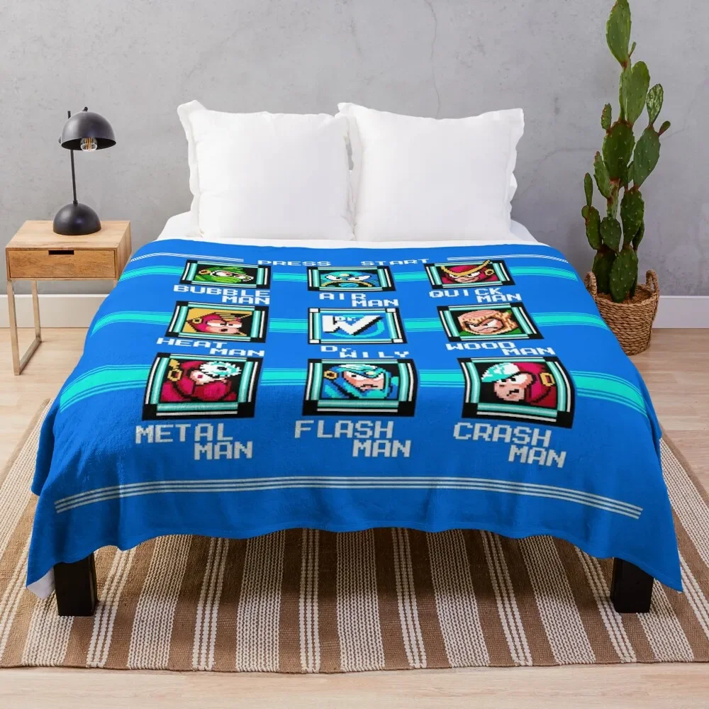 Megaman 2 Stage Select Throw Coperta Decorativa Flanella Coperte Di Lusso