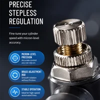 5PCS SL Type Pneumatic Speed Regulating Valve  6mm Tube M5 1/8" 1/4" 3/8" 1/2" Thread Throttle Fitting Air Hose Quick Connectors 4