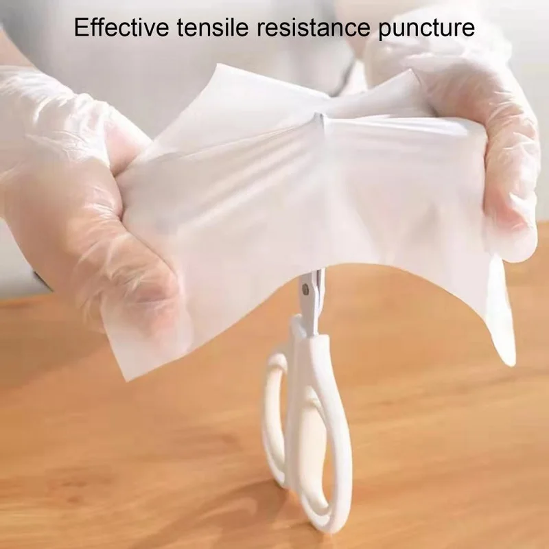 PVC TPE Nitrile Disposable Gloves Catering Baking Transparent Thickened Kitchen Special Protection Tear Resistant Oil Resistant