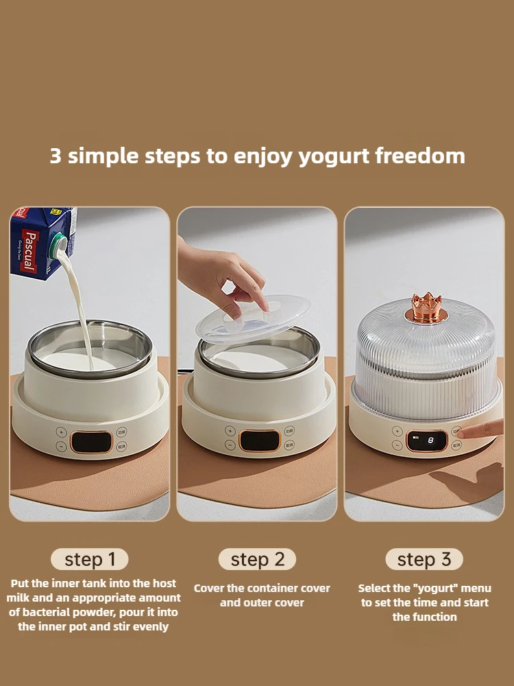 Convenient Home Fermentation Machine for Making Natto, Rice Wine, Kimchi, Yogurt-All in One & Stainless Steel Inner