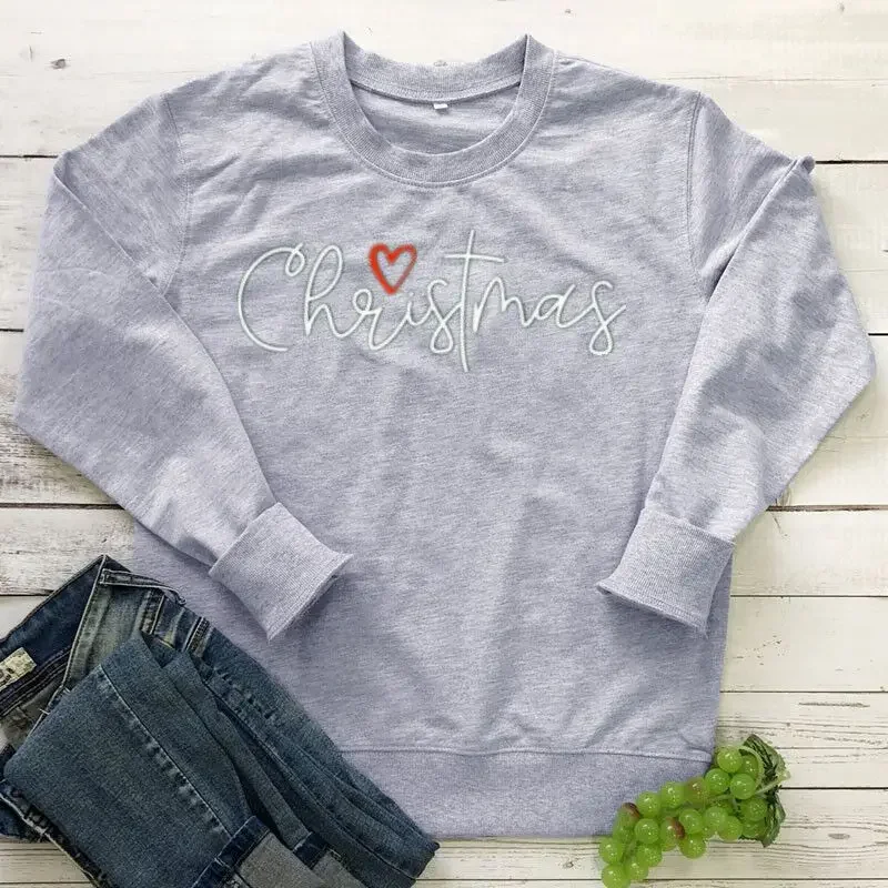 Cross SweatshirtHoliday Sweatshirt, Christmas Gift Fashion Cotton Sweatshirt Casual Cotton Round Neck Female Shirt Drop Shipping