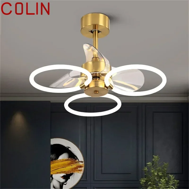 COLIN Nordic COLIN Ceiling Fan Lights Remote Control with LED Modern Creative Lighting for Home