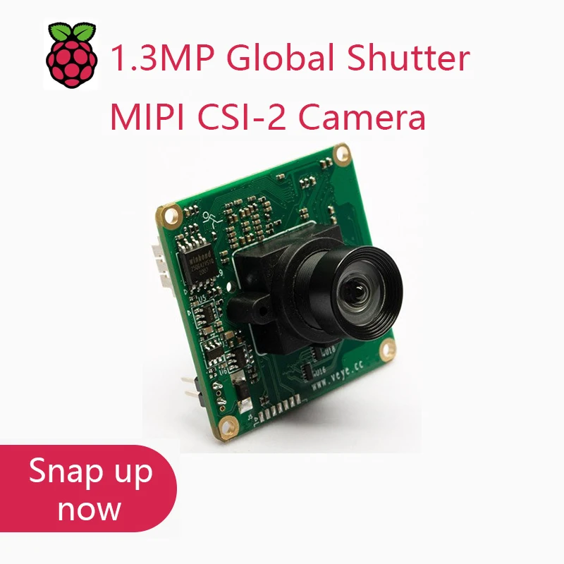 Fotocamera Mipi Csi-2 Con Otturatore Globale Da 1,3 Mp, Cs-Mipi-Sc132 Per Raspberry Pi 4/3B +/3 E Jetson Nano Xaviernx