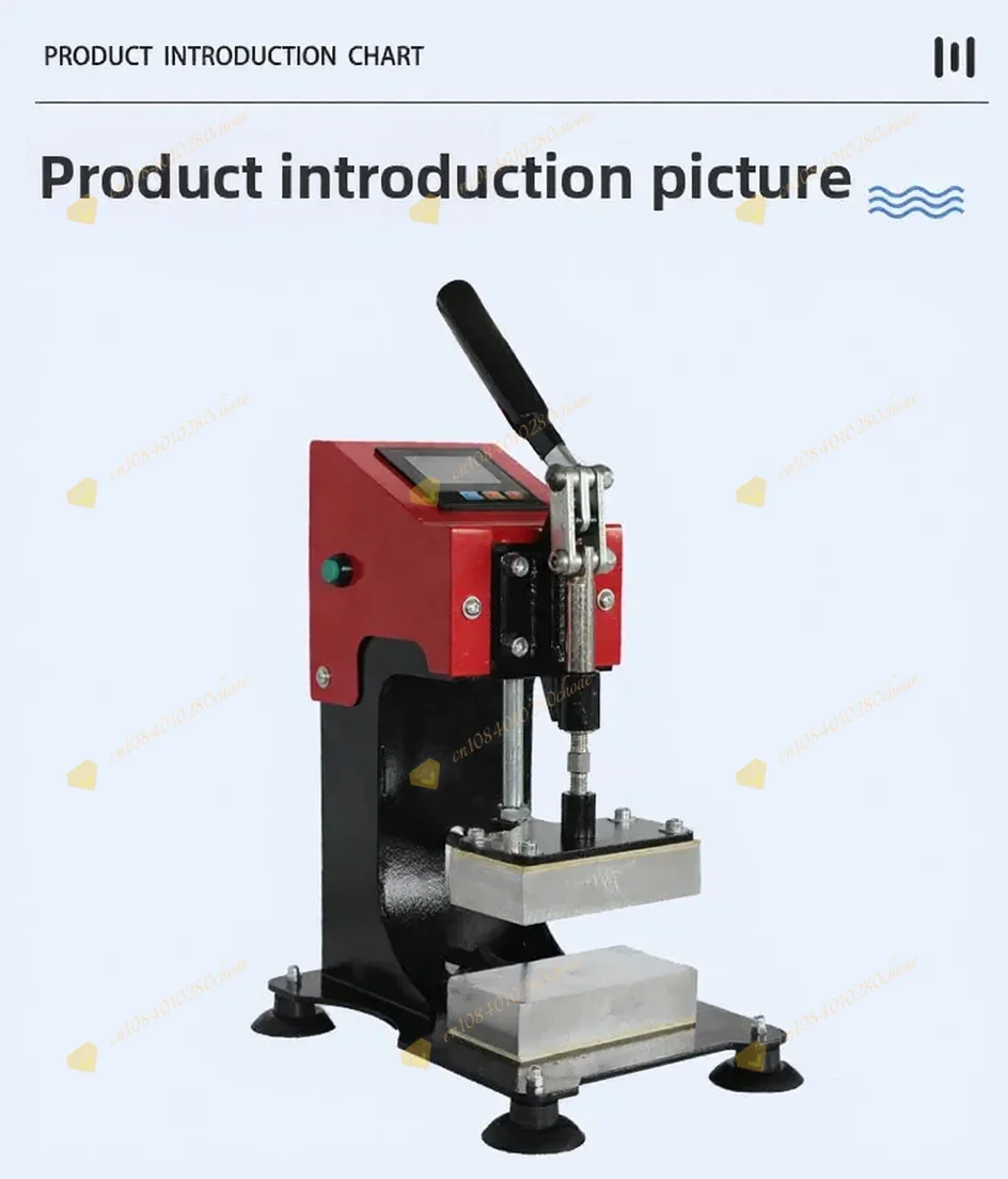Manual upper and lower ironing machine 6 * 12cm small upper and lower panel heat