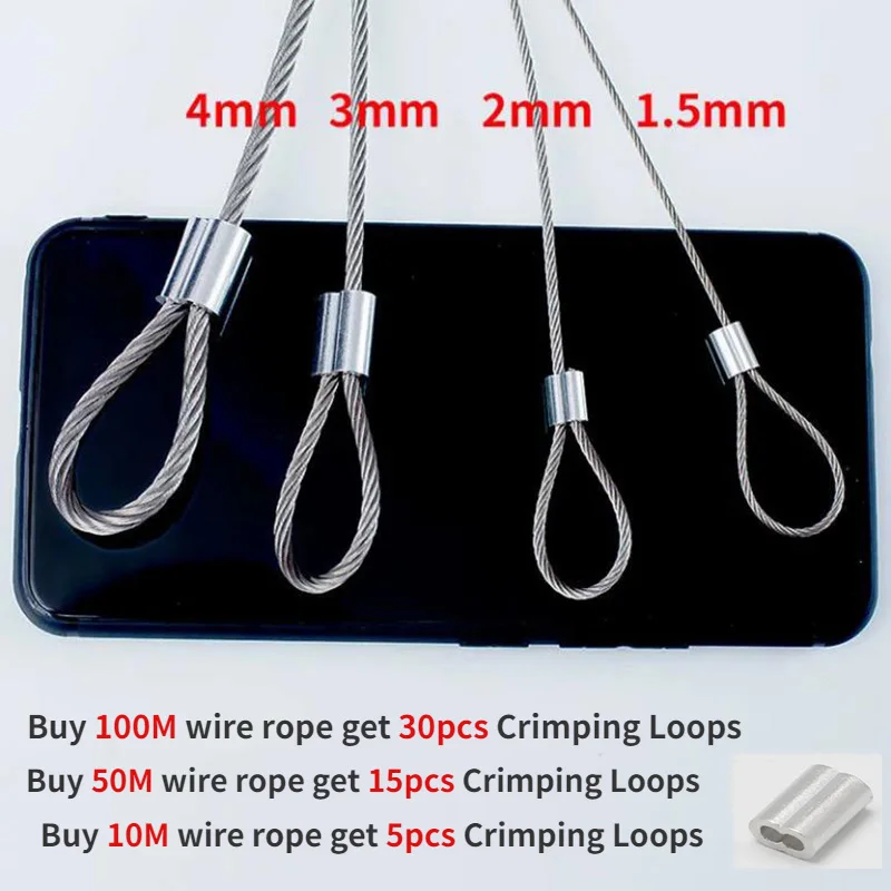 10 メートル 304 ステンレス鋼ワイヤーロープソフト釣りリフティングケーブル 7 × 7 物干しロープ(3MM) 10 メートル 304  ステンレス 鋼ワイヤーロープソフト釣りリフティングケーブル 7 × 7 物干しロープ(1.5mm) 150m / 500フィート ワイヤーロープ 04  ステンレススチール ... 10 メートル 304 ステンレス鋼ワイヤーロープソフト釣りリフティングケーブル(0.8mm)
