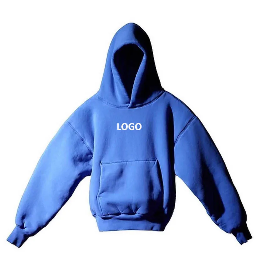 

Customized logo for autumn and winter, new 400G heavyweight plush hoodie, men's Kanye American style shoulder down hoodie