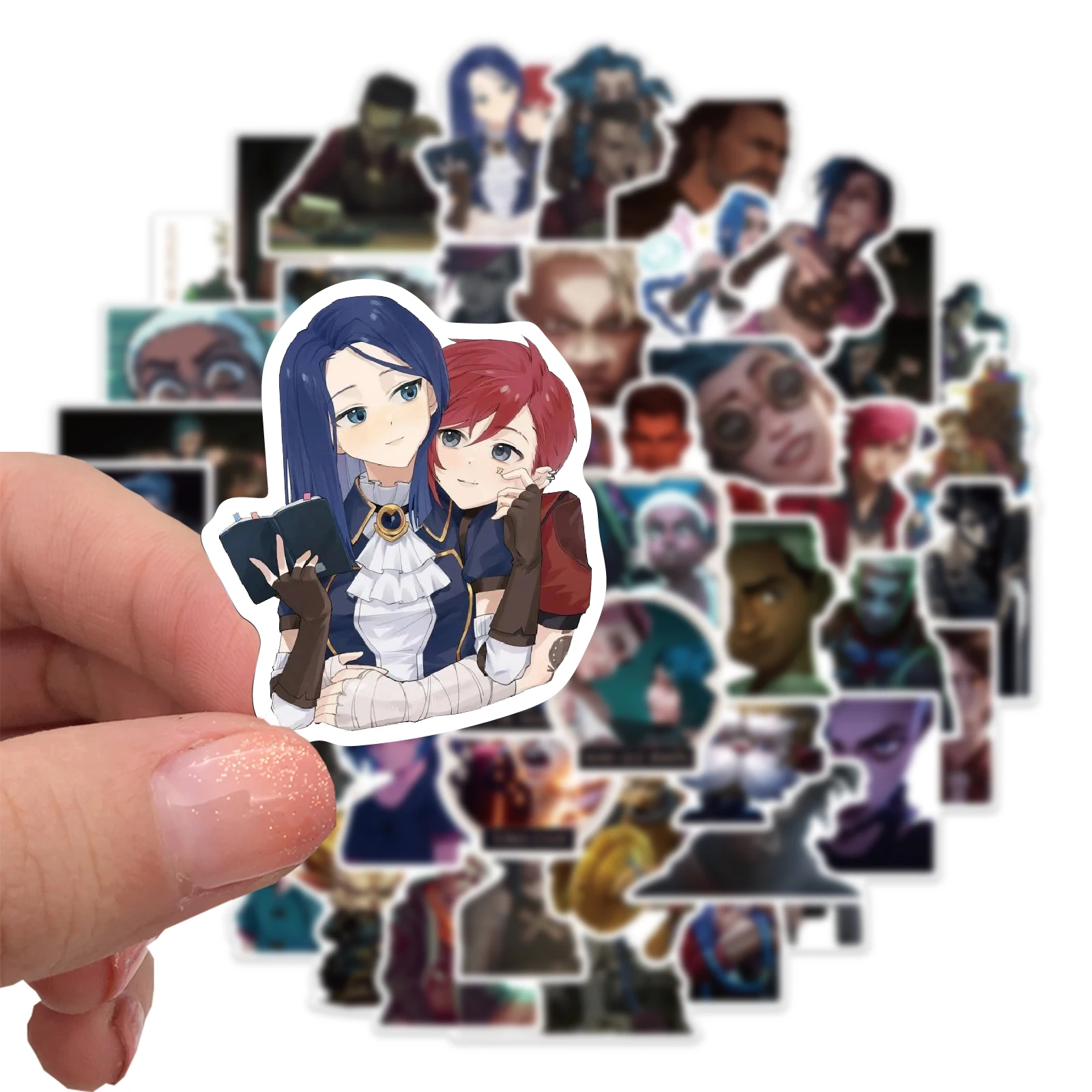 50PCS Cool Cartoon Anime Arcane Game Stickers For Cars Motorcycles Water cup Children's toy Luggage Computers Sticker 3