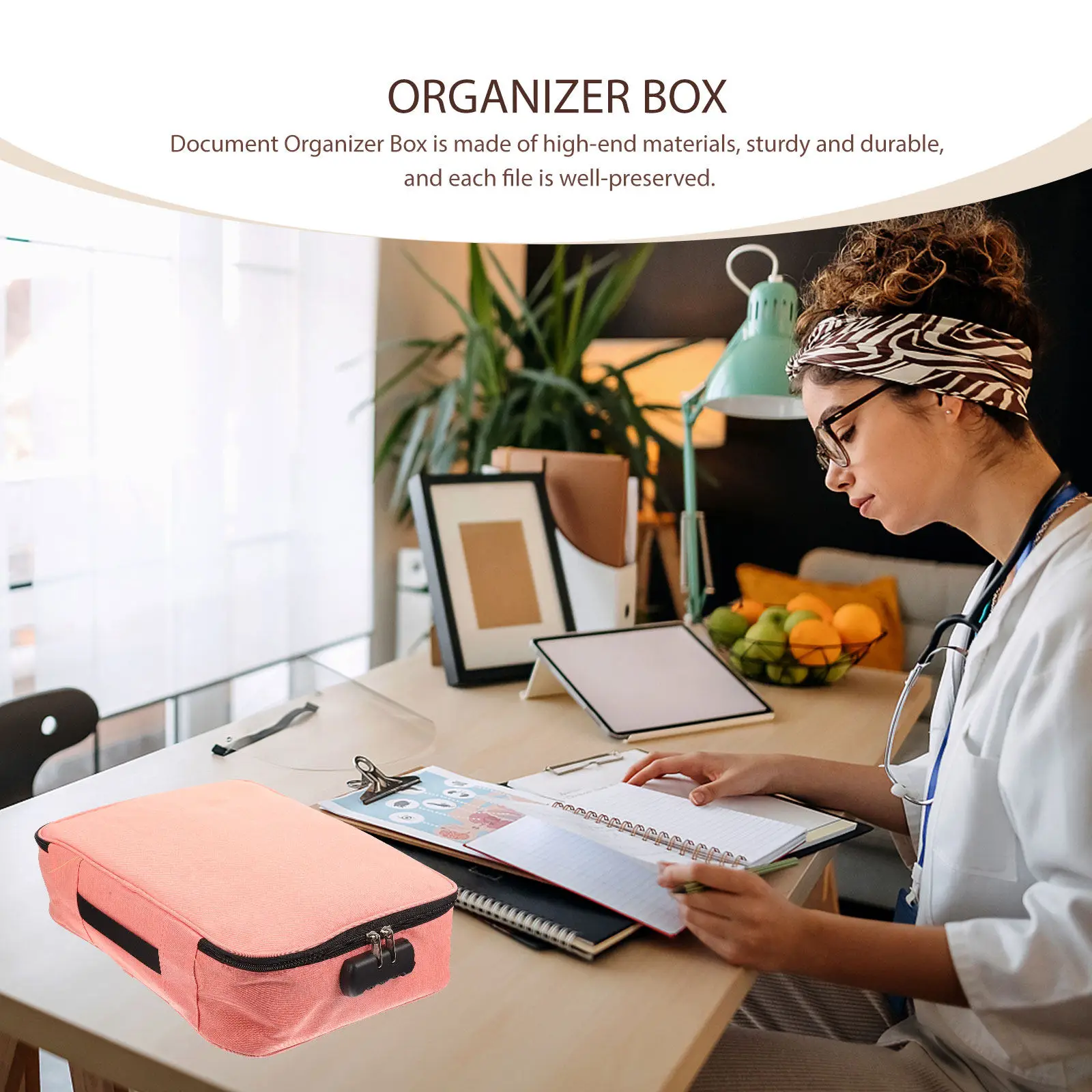 접이식 다층 파일 보관 가방 방수 방화 문서 정리함 상자 가정용 증명서 정리함 홀더
