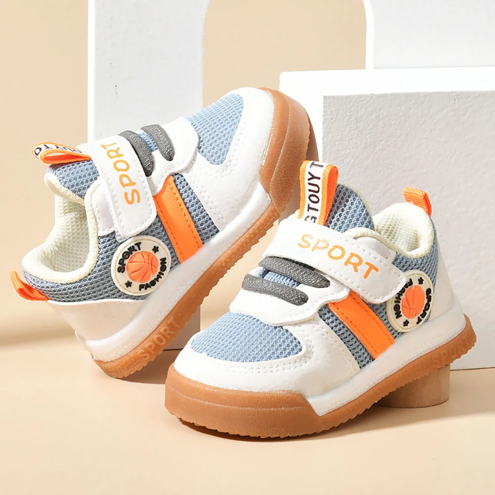 

Spring Toddler Shoes For Baby Mesh Breathable Sport Shoes For Kids Anti-slippery Boys Girls First Step Footwear Sneakers