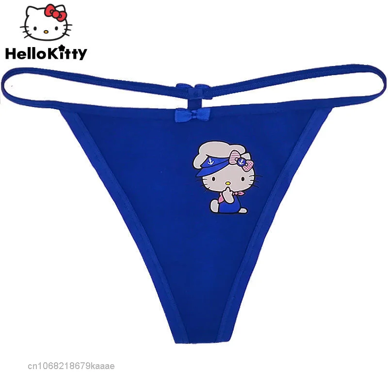 Sanrio ropa de Hello Kitty para mujer, bragas de algodón puro con