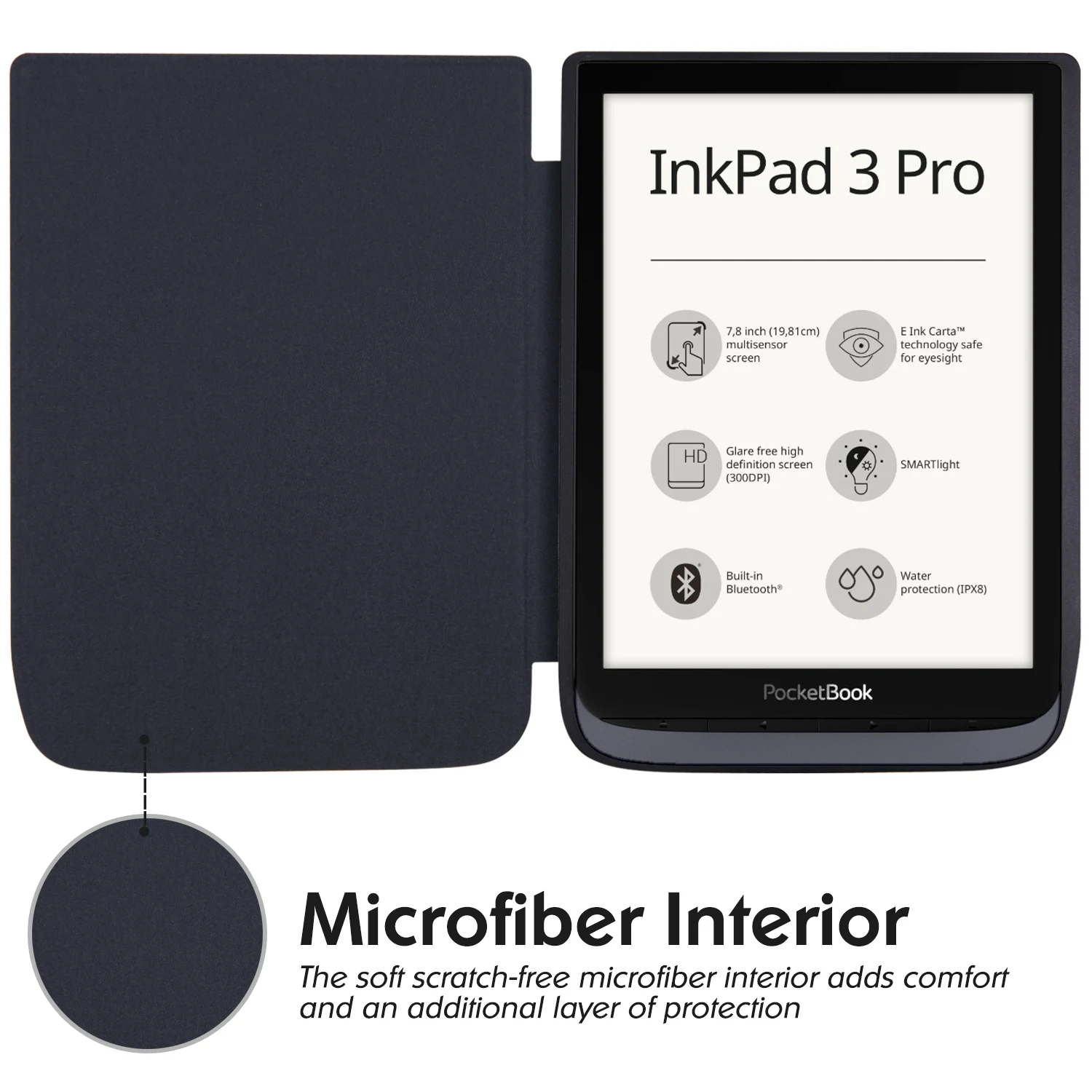 7.8 PocketBook 740/740 Pro/740 ÷ eReader  ̽ - ڵ /  ִ  PU  Ʈ  ĸ Ŀ