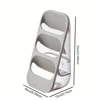 1pc Utensil Rack, Home Chopsticks Fork Knife Storage Rack, 3-Grids Washable Wall-mounted Desktop Shelf Threeopsticks Cage, Kitc 4