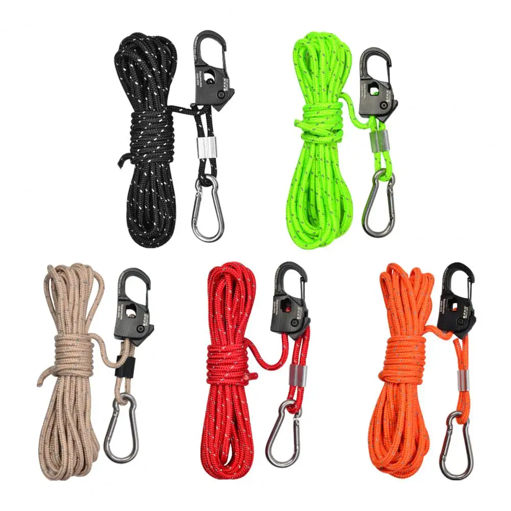 Camping Tent Accessories Tent Rope Tensioner Core Lanyard Adjuster Strong Load-bearing Compact Size Reusable Tent Rope Adjuster Camping Gear Accessory
