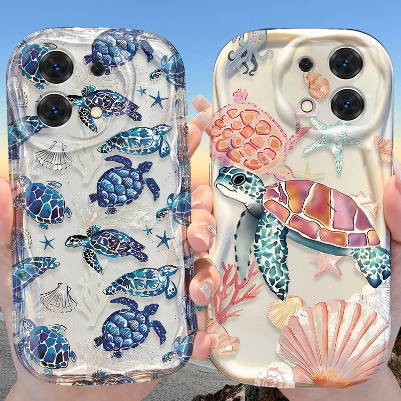 Sea Turtles Octopus Liquid Silicone Phone Case