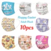 10pcs Bunny Eggs Adult Disposable Face Mask Printed 3ply Dustproof Mascaras Masque Disposible Enfant Breathable Mascarilla 1