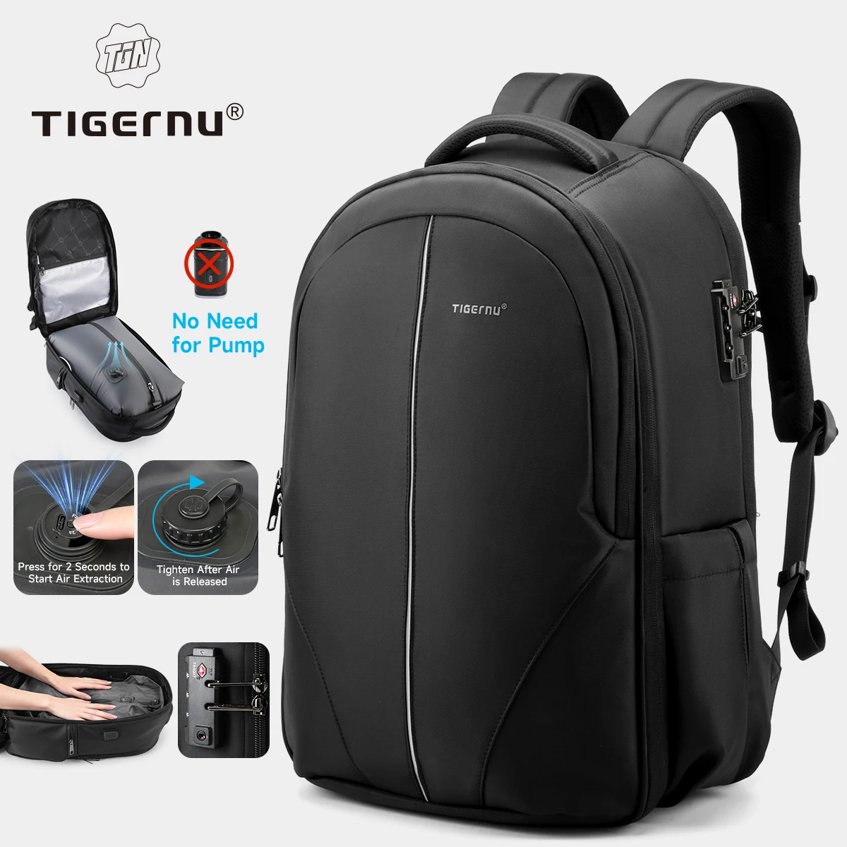 Tigernu Vacuum Backpacks Compression Travel Backpacks