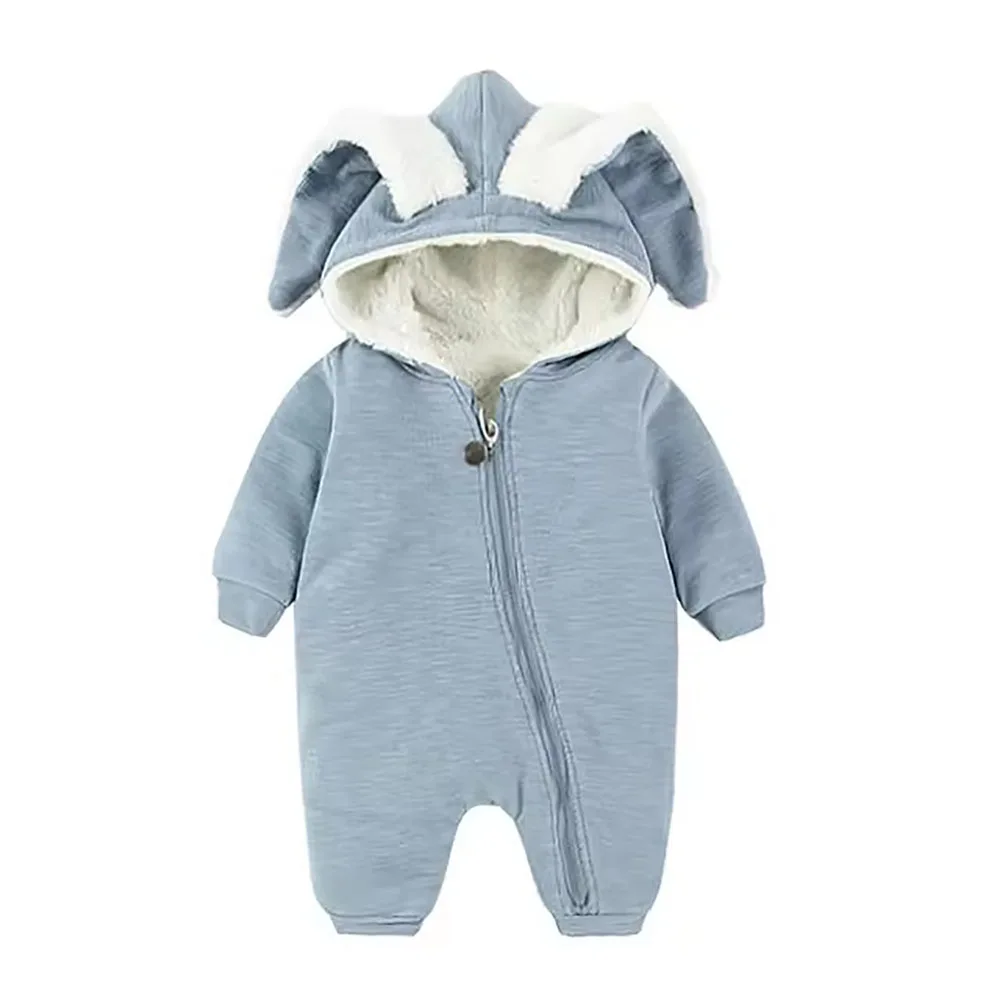New Winter Warm Baby Rompers Cute Cartoon Rabbit Infant Girl Boy Jumpers Kids Baby Outfits Clothes 1