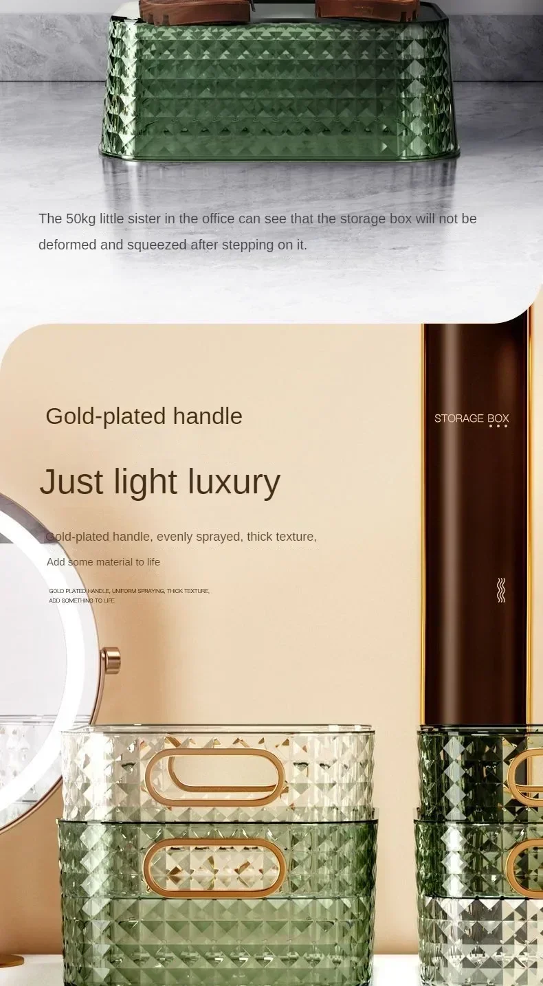 Description Picture 5 of itemFuturism Box Storage Bathroom Accessories Poatable with Handle Kitchen Desktop Makeup Organizers Basket Jewelry Organizer Box