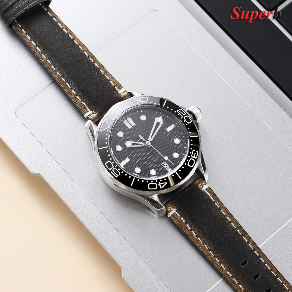 Vintage Brown Oil Wax Leather Watch Strap with Quick Release Pin Buckle
