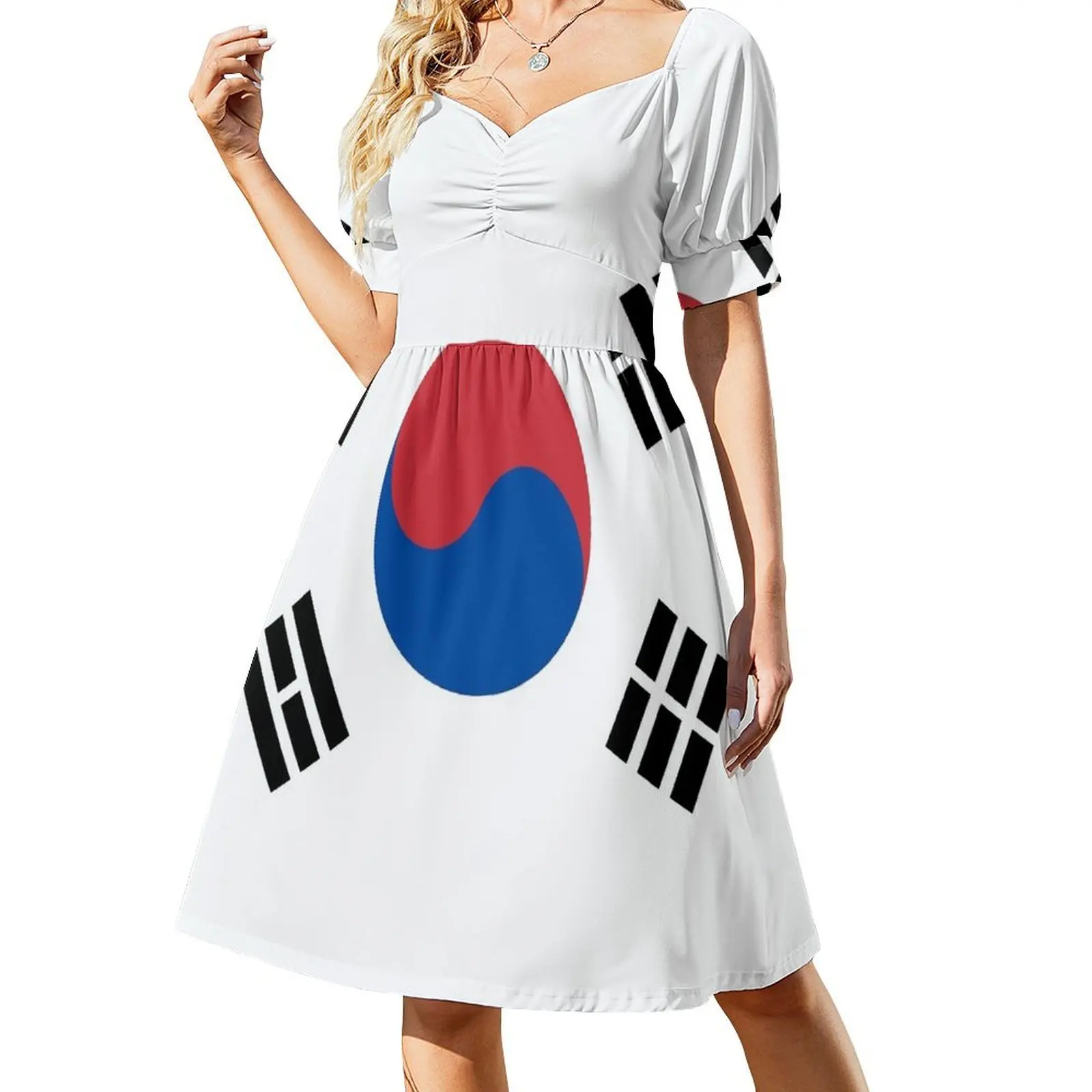 thumbnail image 1 of Bandera de Corea del Sur - Corea del Sur - Taegeukgi - ????? ?? Vestido de manga corta, vestidos de lujo, elegantes y chic, vestidos de noche para bodas., 1 of 8