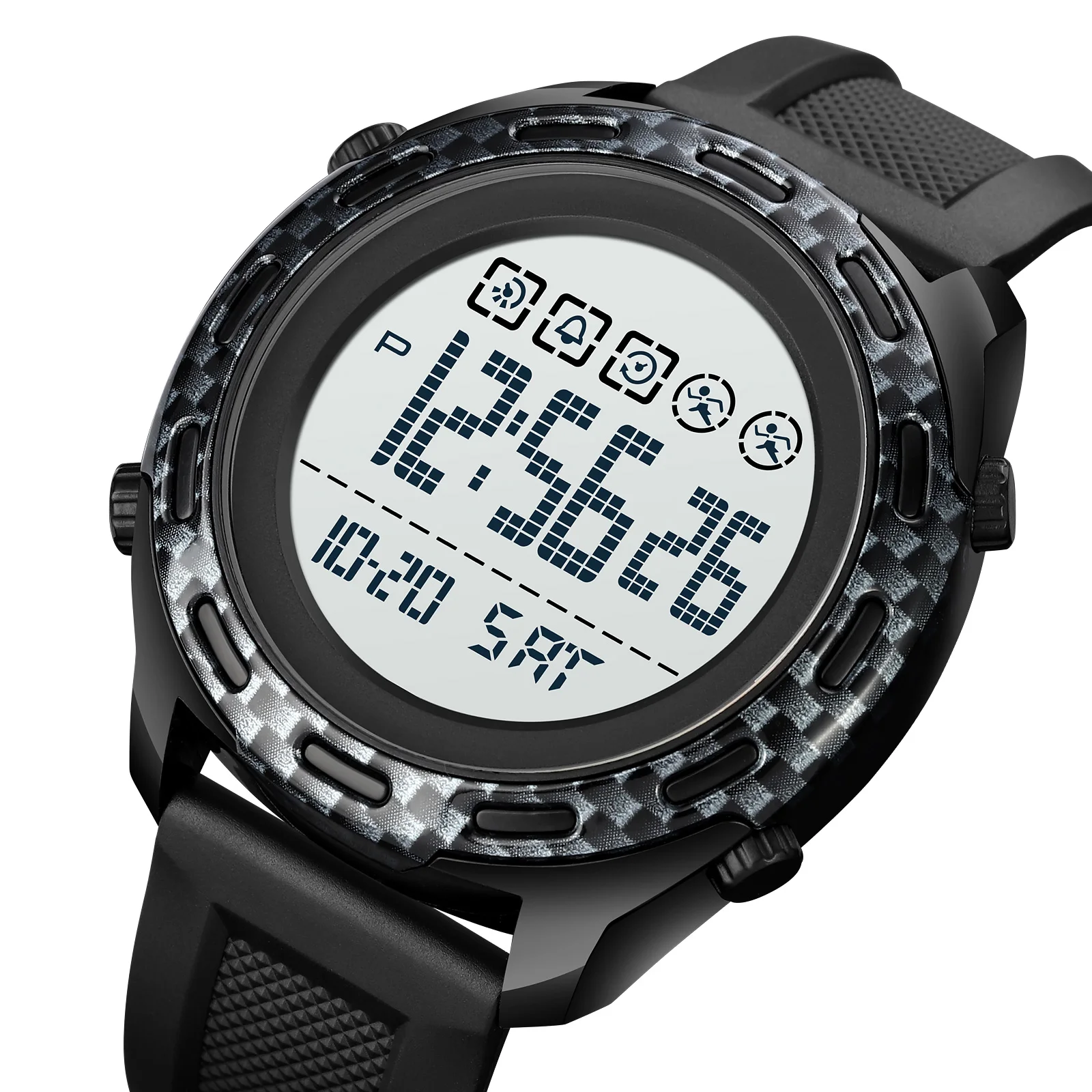 

SKMEI Fashion Trendy Waterproof Watch Multifunctional Dual Time Display Countdown Casual Sports Electronic Watch 1872
