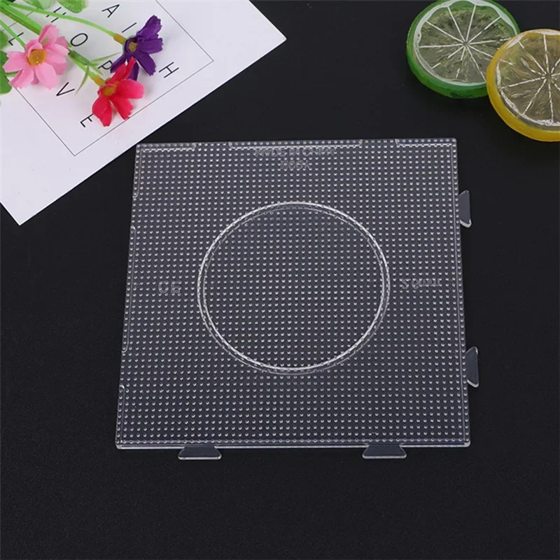 4PCS 2.6mm/5mm Fuse Beads Transparent Big Square Pegboards Ironing Beads Boards DIY Material Template Melting Beads Pegboard 2