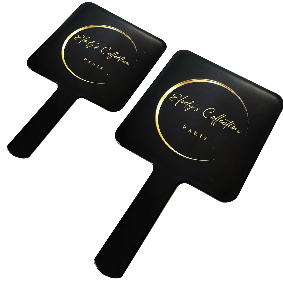 Wholesale Black Heart  Mirrors For Hair/ Cosmetic/Beauty  Boutique Customize Brand Logo Cool Cute Handle Square Mirrors  Vendor 2