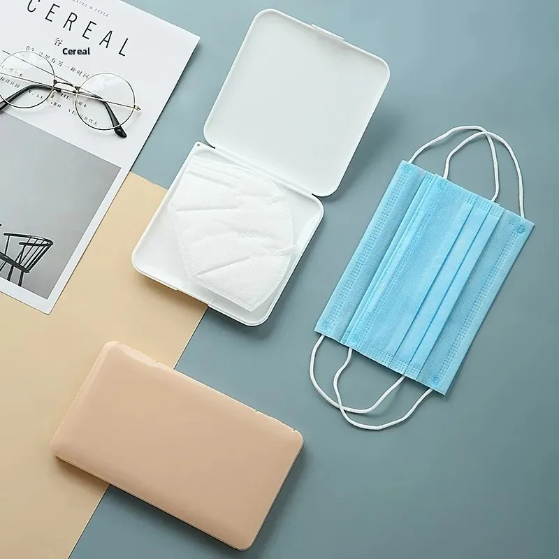 Mask Storage Box Packaging Dustproof Mask Case Face Mask Holder Safe No Pollution Disposable Mask Box Organizer Household Tools