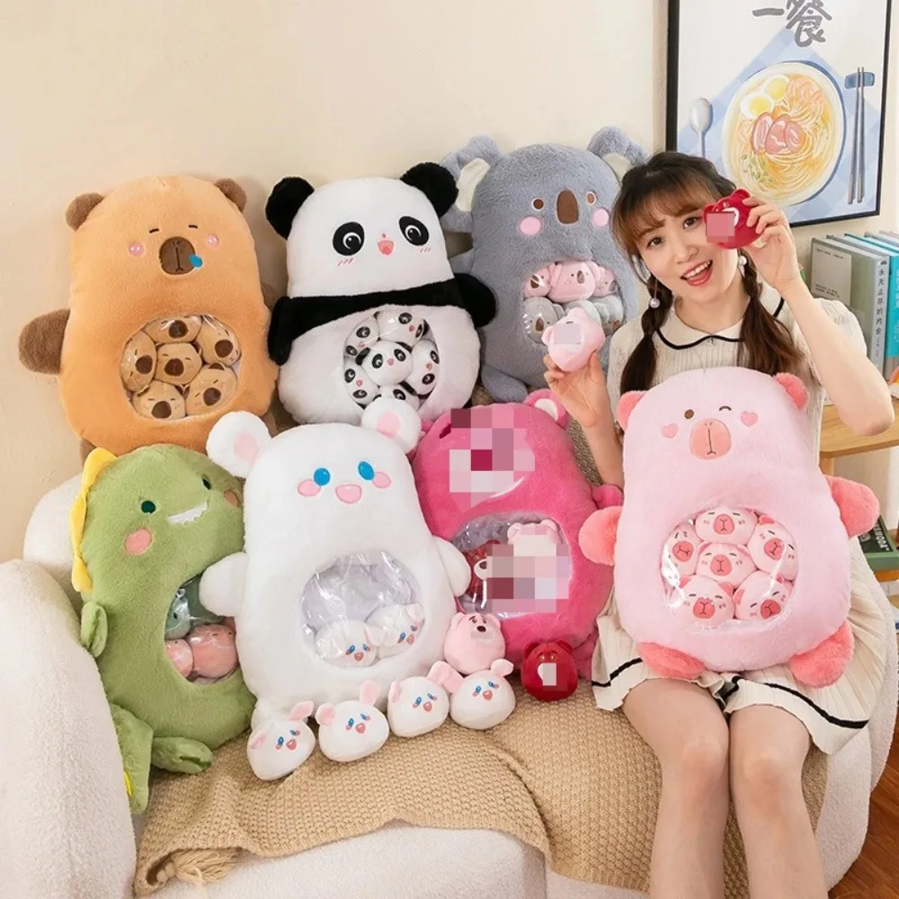 Adorable Capybara Plush Pillow - Cute Stuffed Animal Hug Doll and Creative Office Cushion Gift