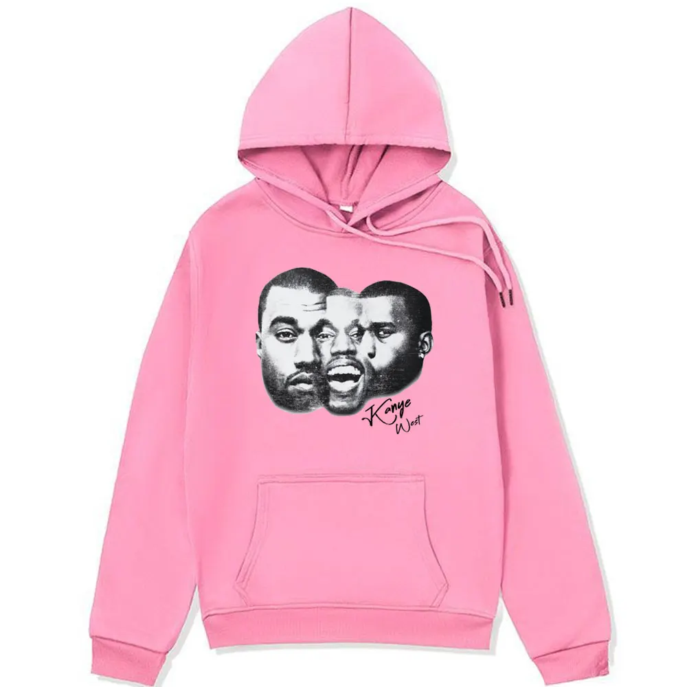 Rapper Kanye West Graphic Hoodie Men Women's Fashion Trend Hooded Sweatshirts Hip Hop Vintage Oversized Fleece Pullover Clothes