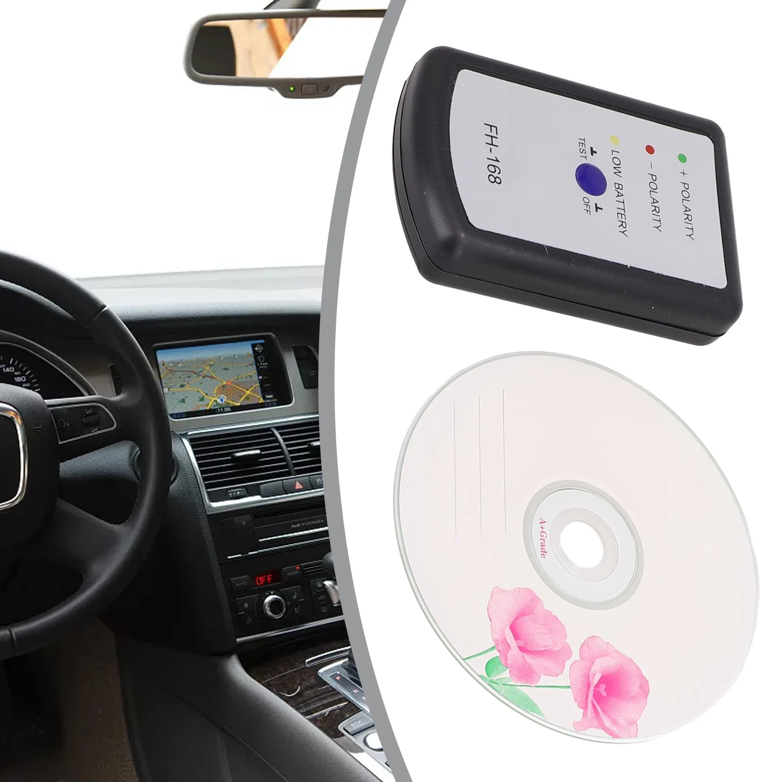 1pcs Universal Car Speaker Polarity Tester car phase tester PH Phase Meter Without Battery Phasemeter FH-168 Car Audio System