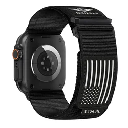 Rugged Nylon Sport Strap - 42 44 45 46 49mm (Black)