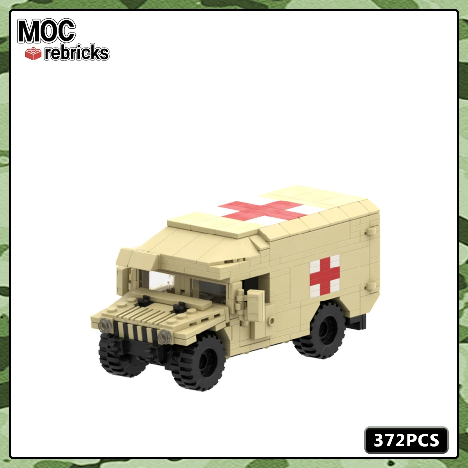 Конструктор-moc-Военная-серия-модель-кареты-скорой-помощи-оригинальная-модель-автомобиля-«сделай-сам»-подарок-для-детей-обучающие-игрушки