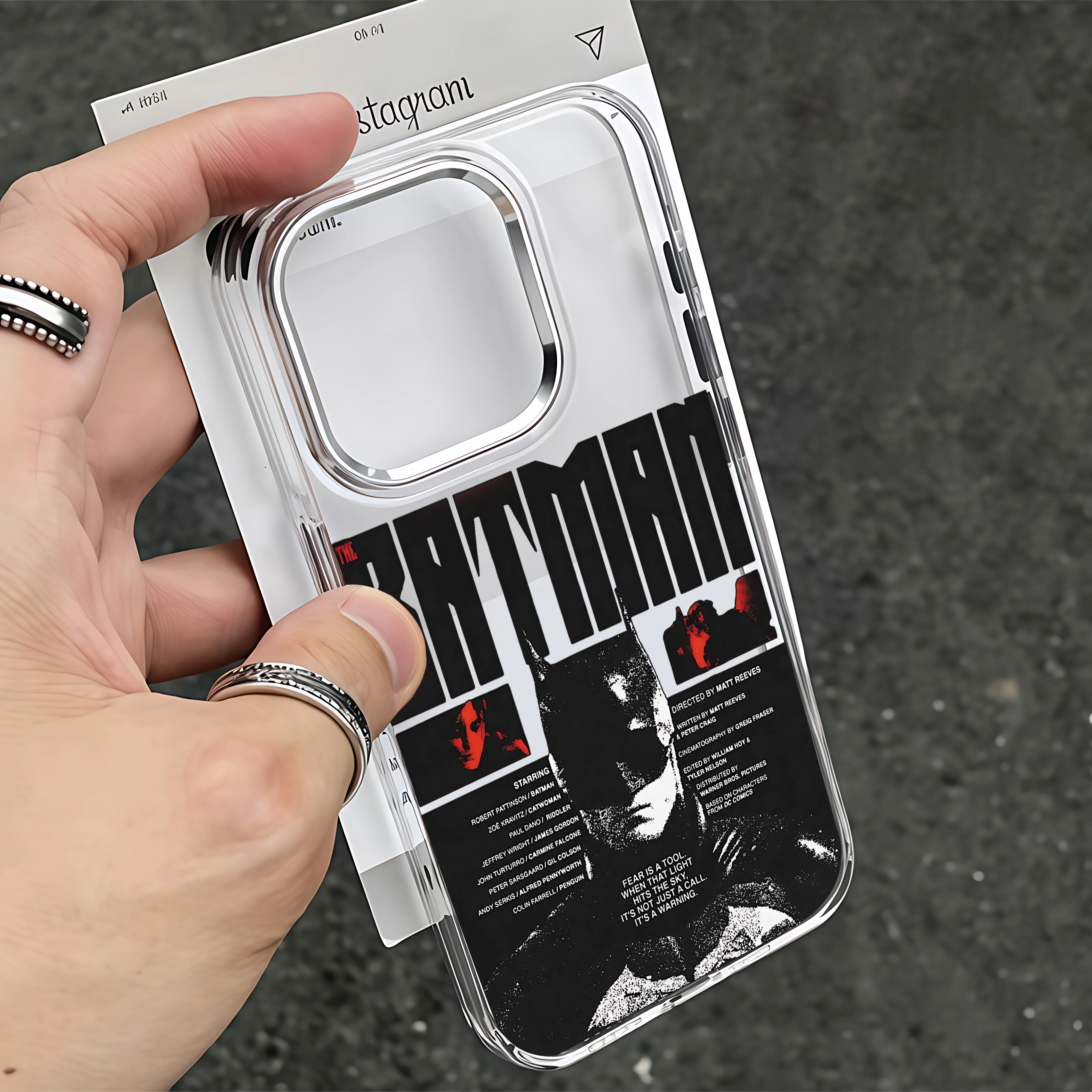 Cool Anime Batman Clear Phone Case