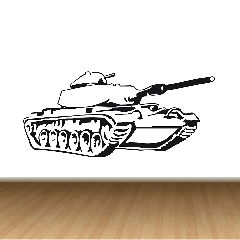 

Boys Bedroom Wall Art Tank Decal Large Stickers Army Decor Vinyl Wall Sticker Wall Paper