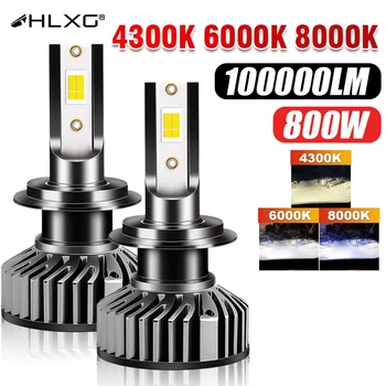 HLXG Mini Canbus lampada H4 H7 LED Car Headlight 100000LM 6000K 8000K Lamp H1 9005 HB3 9006 HB4 H8 H9 H11 fog lights auto Bulbs 1