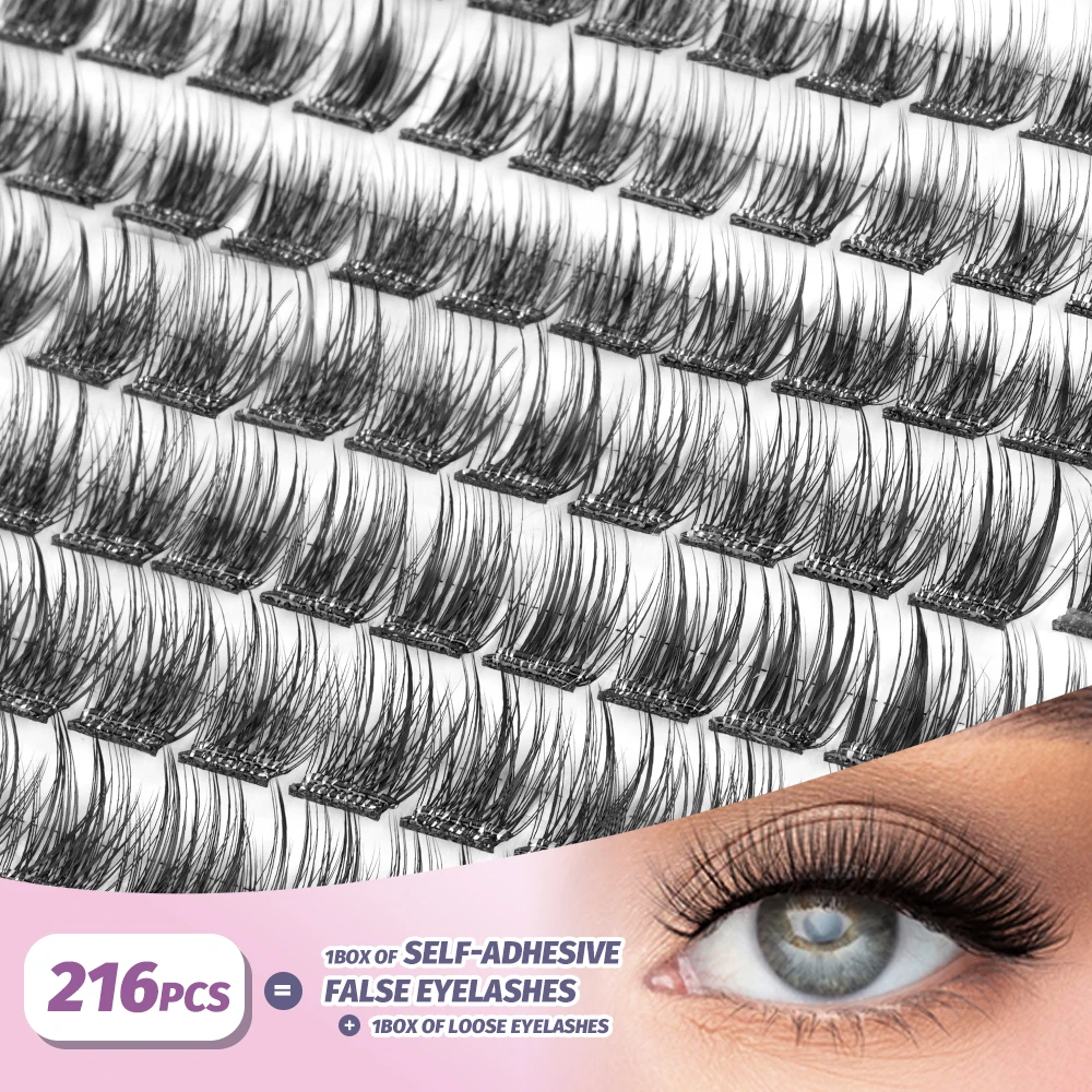 Self-adhesive False Eyelashes 216 pcs fake eyelashes false eyelashes