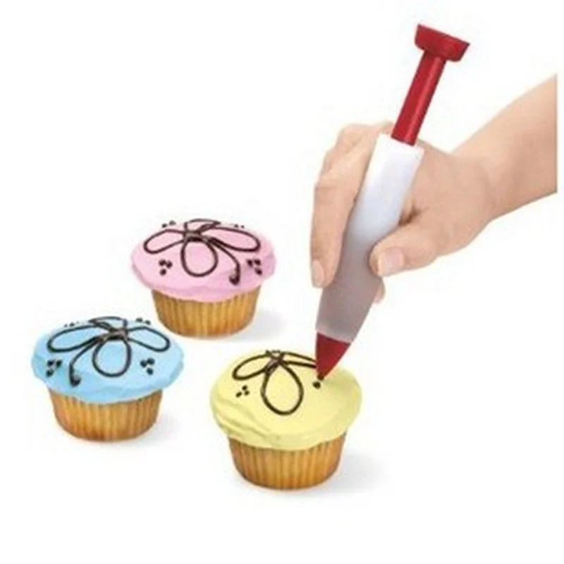 

Baking Tools Food Grade Silicone Chocolate Squeeze Sauce Writing Decorating Pen Cake Writing Pen G Milking Pen