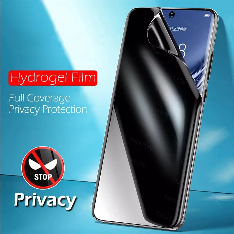 3-Pack Privacy Hydrogel Screen Protector with Anti-Fingerprint Technology