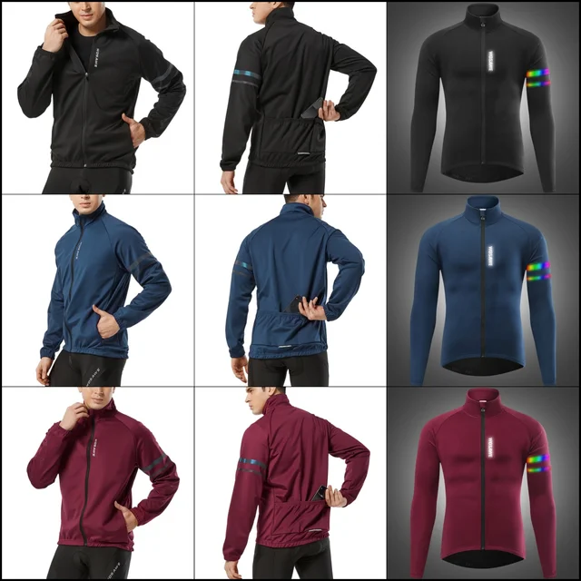 WOSAWE Cycling Jacket Winter Thermal Fleece Coat Men Women Warm Bike Jacket Mtb Cycling Jersey Windproof Bicycle Clothing 0-15℃