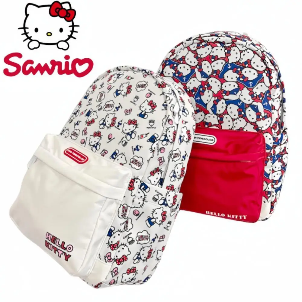 

Cartoon Sanrio Genuine Co-branded Katie Cat Hellokitty Shoulder Bag Female Students Schoolbag Children's Travel Backpacks