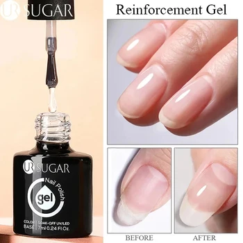 UR SUGAR 7ml Gel di rinforzo Smalto per unghie Funzione Gel Base spessa Gel Top Coat Trasparente Soak Off UV LED Nail Art Manicure 1