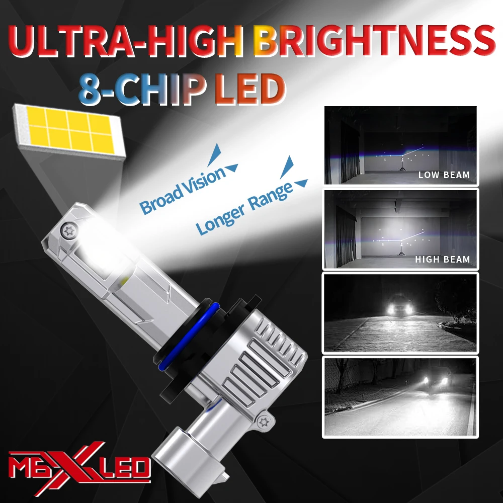 2개 HIR2 LED 헤드라이트 캔버스 9012 PX22d 자동차 전구 고출력 6000K 백색광 모토 다이오드 램프 12v 55w 토요타 iQ 20092015용