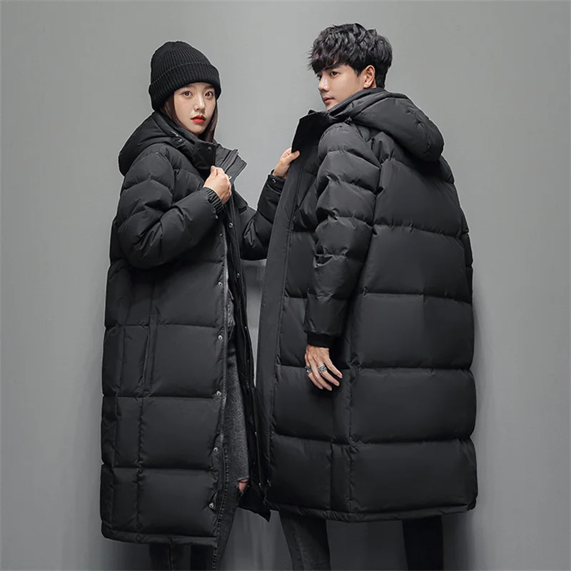 Cotton Jacket Parkas Coat Parka Coat Down Jacket Puffer Jacket Outdoor Leisure Men Slim Cotton Long Down Parka